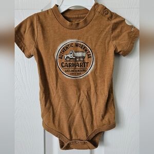 Carhartt Baby Brown Dump Truck Bodysuit Size 12mo